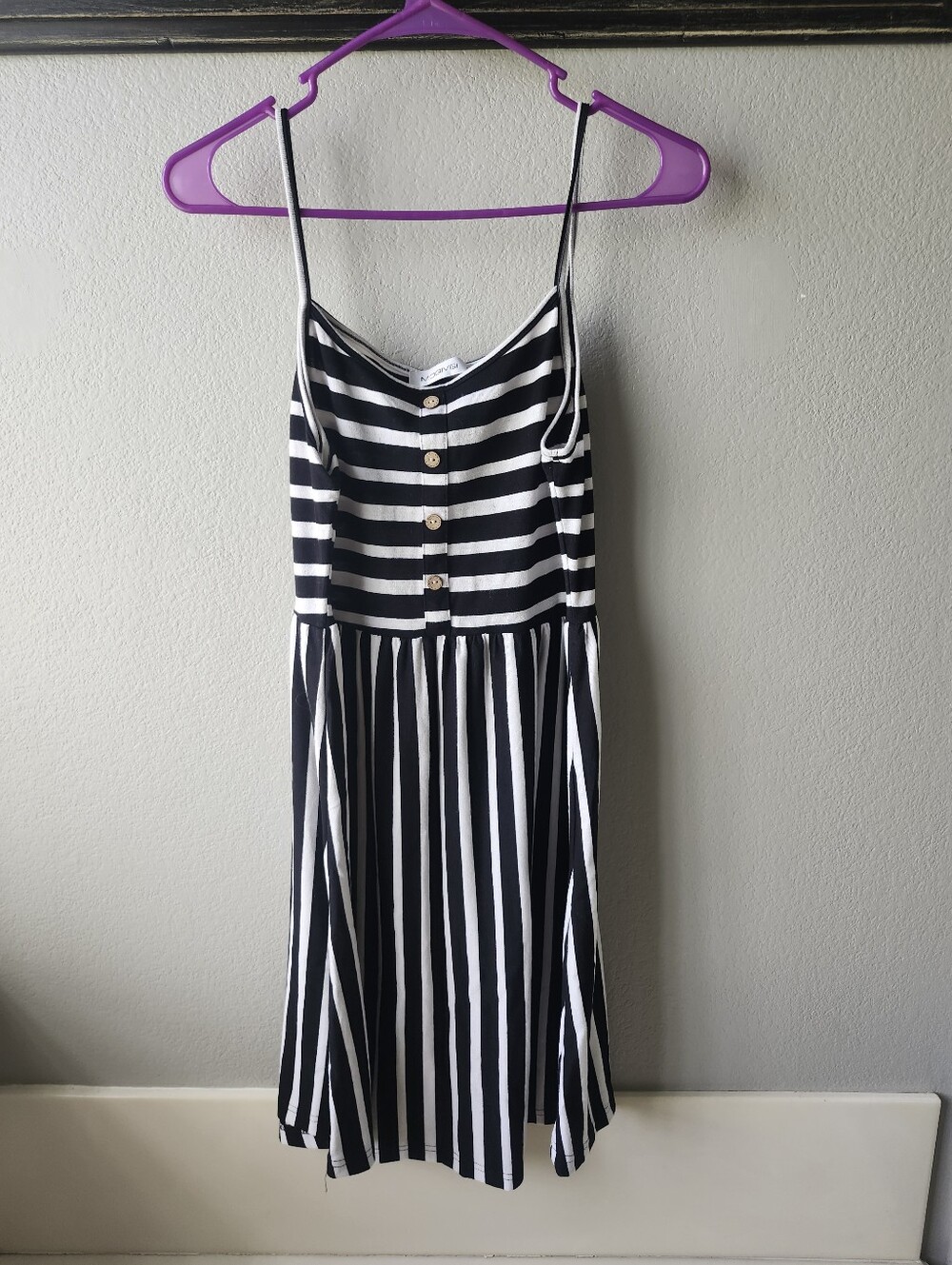 Black & White Striped Spaghetti Strap Sundress